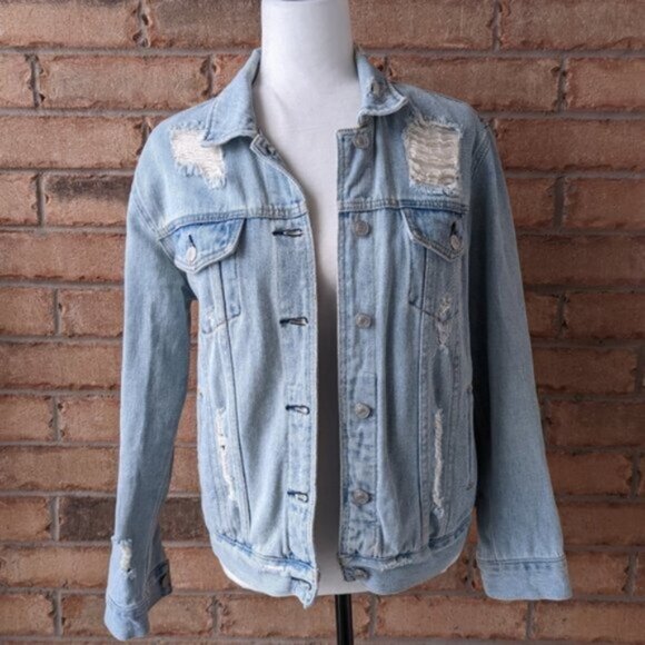 Pacsun Distressed Grunge Denim Jacket - Picture 4 of 6